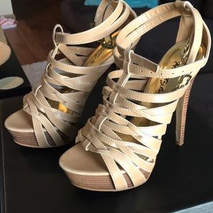 Strappy platform heels
